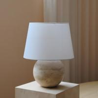 Lampe de table en marbre travertin naturel de style Wabi Sabi moderne pour salon, bureau, hôtel, chambre, villa, éclairage intérieur de luxe