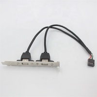 Placa base de 30cm, cable deflector de 9 pines a doble puerto USB2.0, 2,54mm, DuPont