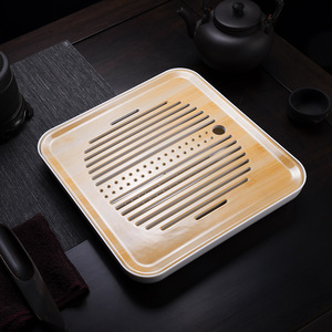 Kung Fu <b>Tea</b> <b>Tray</b> Melamine Square Water Filter Dry Brewing Mini <b>Tea</b> Table Afternoon <b>Tea</b> Use - Product Image 4