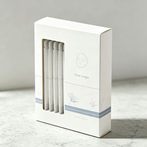 FX Facial Mask Box <b>Packaging</b> Solution Designed with Individual Strip Pouches Embossed Details and Customized Artwork Printing - Product Image 5