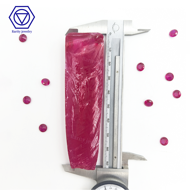 Top Quality Synthetic Uncut Corundum Rough Ruby 5# Ruby Rough Material Raw Red Gemstone