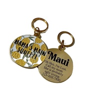 Etiqueta de identificación de nombre personalizado para perros y gatos, etiquetas de identificación de mascotas con código QR de Metal de aleación de Zinc de esmalte suave en blanco