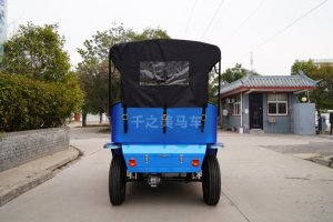 <span class=keywords><strong>Voiture</strong></span> électrique de tourisme vintage bleue personnalisable à double rangée avec toit, idéale pour mariages et événements commerciaux – <span class=keywords><strong>Voiture</strong></span> classique - Product Image 4