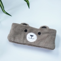 Dessin animé mignon ours visage lavage bandeau maquillage masque bandeau enveloppement écharpe démaquillant bandeau