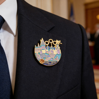 Épingles à revers classiques de dessins animés et de films, château magique, broche en émail, épingle à fermoir, badge émaillé pour décorations de col de vêtements