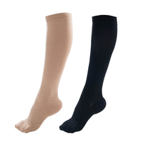 Chaussettes de compression opaques 6XL, mollet extra large, 20-30 mmHg, genouillères, taille plus, bas de soutien, bout fermé