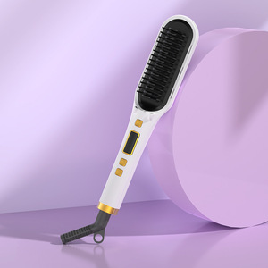 Peine alisador de pelo eléctrico de iones negativos para mujer, plancha de cerámica de doble uso, recta, para el hogar - Product Image 5