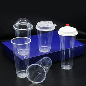 Disposable PP Plastic Togo <b>Cups</b> Coffee <b>Cold</b> Drinks high Transparent Custom Logo Lids UV/Silk Screen Printing factory price - Product Image 2