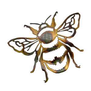 Decorazioni per interni ed <span class=keywords><strong>esterni</strong></span> di api di rabarbaro realizzate in metallo decorazione per pareti di api in metallo Color taglio Laser - Product Image 1