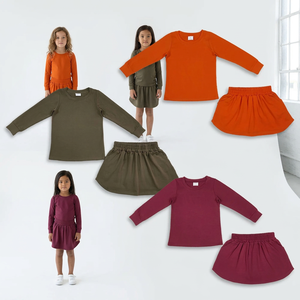 Ropa de Boutique para Niñas, Camisas de Manga Larga, Faldas, Pantalones Cortos, Conjuntos de Ropa de Algodón - Product Image 1