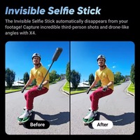 Caméra vidéo professionnelle Insta360 X4 5.7K 60FPS 360, capteur d'imagerie CMOS étanche, enregistrement de moto d'action sportive