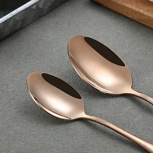 Rose Gold Stainless Steel Silverware Copper Cutlery Serving Flatware Set Restaurant Hotel