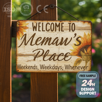 In Promozione: Targhe in Metallo Vintage 'Welcome To Memaw'S Place' 20X30, Stampa UV, Decorazione Murale, Regalo, Artigianato, Poster per Casa e Giardino