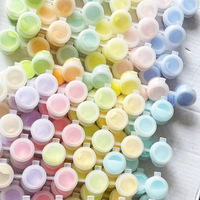 Pots de peinture acrylique personnalisés 6/12 couleurs 3ml, couleurs macaron, outils de dessin pour l'art des enfants, peintures colorées pour fêtes et bricolage avec pinceaux