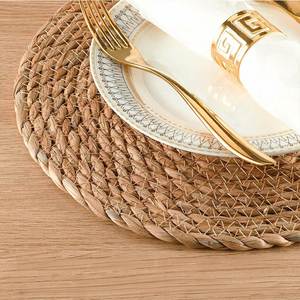 Set de table, sous-verre et dessous de plat isolant tressés, au design minimaliste moderne, pour la décoration de table - Product Image 1