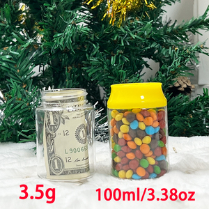 Plástico reciclado de grado alimenticio 100mL Mini contenedores de latas de refresco para embalaje de dulces Almacenamiento de alimentos para galletas Chocolates Comida para bebés - Product Image 3