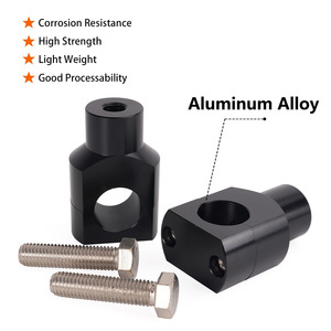Aluminum Alloy Motorcycle Handlebar Stem Clamp 25MM Black For Modification Upgrade Steering Column <b>Bracket</b> Accessory - Product Image 3