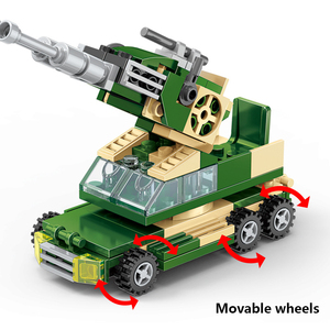 Série militaire JKC7611 modèle de bloc de pistolet Anti-aérien monté sur véhicule enfants éducatif assembler bloc de construction jouet garçon cadeau - Product Image 2