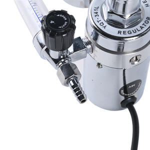 Régulateur de CO2 YQT 341L avec manomètre et chauffage pour bouteille de gaz, sortie 1/4 pouce - Product Image 3