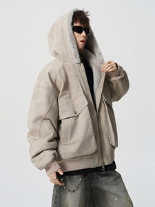 Abrigo Informal de Invierno para Hombre, Estilo Casual y Holgado, con Capucha, Estilo Retro, para Trabajar - Product Image 4