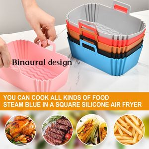 Rectangle Heat-Resistant <b>Silicone</b> <b>Air</b> <b>Fryer</b> Liners Non-Stick Pot <b>Basket</b> <b>for</b> <b>Air</b> <b>Fryer</b> Baking & Pastry Tools - Product Image 4