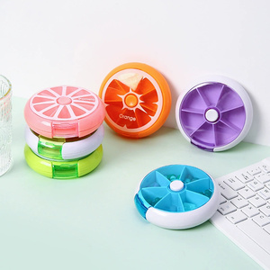 Wholesale Medibox Promotional Medical Plastic Pill <b>Box</b> Organizer Round <b>Waterproof</b> Rotation Feature for Efficient <b>Storage</b> - Product Image 3