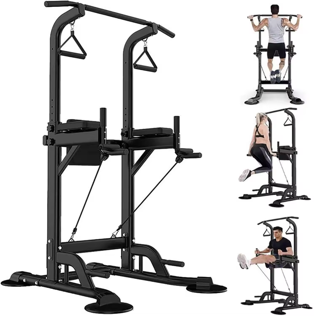 ZJFIT Pull up Bar Strength Training Machine Home Gym Assisted Dip Chin Exercise Equipment Standing Pull up Bar Wall Pull Bars
