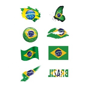 Pegatinas impermeables <span class=keywords><strong>de</strong></span> la bandera nacional <span class=keywords><strong>de</strong></span> Brasil <span class=keywords><strong>para</strong></span> la decoración navideña Pegatinas <span class=keywords><strong>de</strong></span> <span class=keywords><strong>tatuajes</strong></span> - Product Image 4
