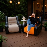 Nouveau fauteuil de salon pliable multifonctionnel élégant et de haute qualité pour l'extérieur, canapé gonflable moderne en PVC portable et multifonctionnel