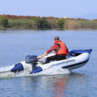 Bateau de pêche gonflable de bonne qualité, eau festonnée au sol, 4.30m, AL430