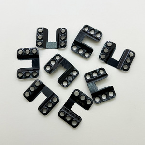 E221 Black Six Hole Molded <b>Hanging</b> <b>Hook</b> 5-10kg Load Capacity Double <b>Hook</b> <b>For</b> Photo Frame Back Panel Hardware Accessory - Product Image 2