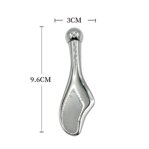 Outil de massage facial en alliage de zinc double usage avec cuillère et bâtonnet d'acupression à boule ronde pour lifting cutané – Vente en gros - Product Image 3