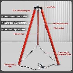 Wholesale <strong>Aluminum</strong> Lifting Tripod with Hand Winch Fall Protection Safety Gear for Confined Spaces