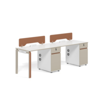 Bureau de travail moderne en bois de haute qualité avec panneau de conception modulaire, hauteur réglable, plateau en PVC, mobilier de bureau commercial modulaire