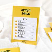 Bloc-notes autocollant mignon, bloc-notes adhésifs, papeterie, notes adhésives personnalisées avec support en carton