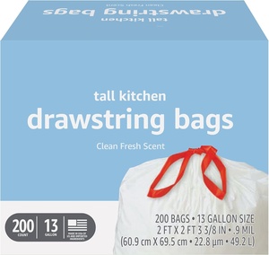 YC personnalisee biểu tượng tùy chỉnh LDPE HDPE tái chế Nhựa thùng rác Túi 13 gallon đuôi nhà bếp Túi ordure dây rút túi rác - Product Image 4