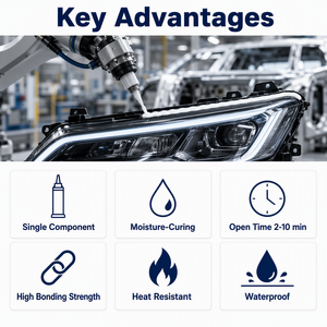 Adhésif thermofusible PUR réactif de qualité automobile <span class=keywords><strong>pour</strong></span> l'assemblage des phares de <span class=keywords><strong>voiture</strong></span>, le collage des garnitures intérieures, <span class=keywords><strong>colle</strong></span> structurelle durable - Product Image 4