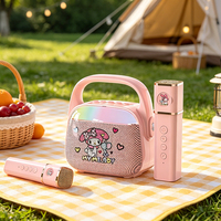 Microphone Karaoké Portable sans Fil Bluetooth pour Enfants, Enceinte Rechargeable à Motif Dessin Animé, Idéal pour l'Apprentissage Précoce, le Contabillement d'Histoires et le Chant en Famille – Cadeau Musical