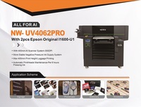 Impresora UV de Inyección de Tinta A2 de Alta Velocidad, Máquina UV de Cama Plana Automática de 2 Cabezales para Botellas de Vidrio, Tazas, Carcasas de Teléfono - Nueva Condición
