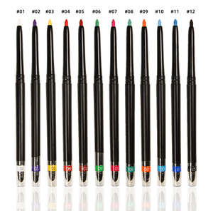 Delineador de ojos líquido de color con logotipo personalizado vegano, Lápiz Delineador de Ojos de Gel multicolor de etiqueta privada, resistente al agua, de secado rápido para maquillaje de cejas - Product Image 3