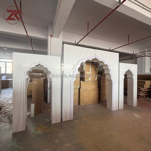 Décor de <span class=keywords><strong>mariage</strong></span> blanc en PVC de style Mandap arabe ZKAI, décoration de <span class=keywords><strong>mariage</strong></span> islamique indienne avec design d'arche - Product Image 3