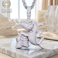 Pendentif en moissanite style hip-hop, bagues personnalisées pour hommes et femmes, cadeaux pour les fêtes, les anniversaires, les anniversaires de mariage et Noël