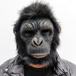 All'ingrosso <span class=keywords><strong>Gorilla</strong></span> <span class=keywords><strong>maschera</strong></span> realistica animale scimmia Cosplay scimpanzé Costume divertente per festa <span class=keywords><strong>maschera</strong></span> per il carnevale di Halloween - Product Image 4
