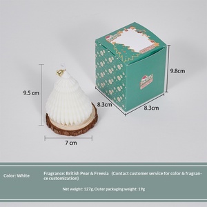 Bougie décorative artisanale <span class=keywords><strong>spirale</strong></span> petite et charmante, parfumée à la cire végétale, populaire et exquise, pour cadeau de Noël - Product Image 4