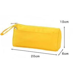 Wholesale Custom Simple Students Zipper Pen Case <b>Macaron</b> Color Stationery Storage Bag Large Capacity Double Layer Pen Bag - Product Image 3