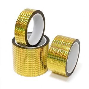 50M/<b>Roll</b> Colorful Decorative Tape Factory for DIY Crafts Wedding for Gift Packaging Pvc 3d Gold Tape Stickers for Floor Tiles - Product Image 1