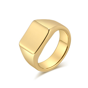 yunnique minimalist style geometric smooth square tungsten steel ring for men, a light luxury and high-end hand acc - Product Image 5