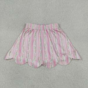 GLK0238 rts กระโปรงลายดอกไม้สีชมพูสำหรับเด็กผู้หญิง ขายส่ง กระโปรงเด็กผู้หญิงสำหรับฤดูร้อน กระโปรงพี่น้อง - Product Image 1