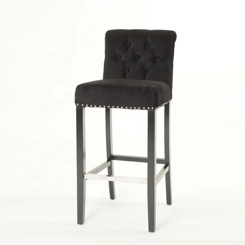 Современный барный стул из цельной древесины для отдыха/барный стул с кольцевой спинкой для <span class=keywords><strong>использования</strong></span> в отеле, обеденный стул (KY-3207)