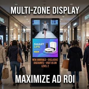 Señalización Digital con Pantalla Táctil UHD 4K de 4 Pulgadas OEM/ODM, Tótem de Pie con Reproducción Remota CMS en la Nube, Logotipo Personalizado OEM - Product Image 3